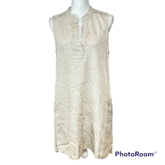 cloth & stone Dresses & Skirts - 2/$25 Cloth & Stone Linen Tencel Snakeskin Boho Beach Gypsy Coastal Slip Dress M